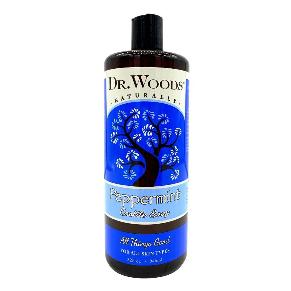 Dr.Woods All Natural Pure Peppermint Castile Soap, 32 Oz